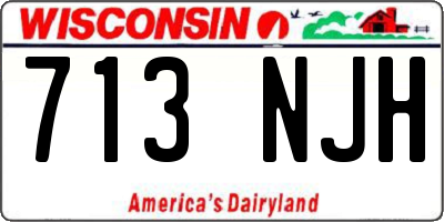 WI license plate 713NJH