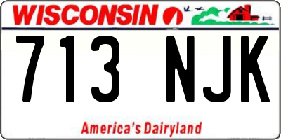 WI license plate 713NJK