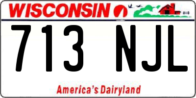 WI license plate 713NJL