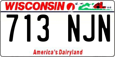 WI license plate 713NJN