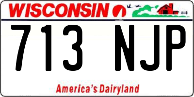 WI license plate 713NJP