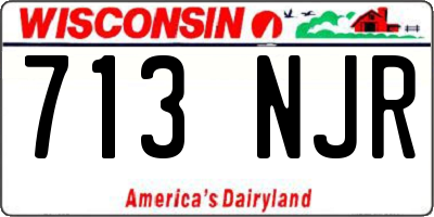 WI license plate 713NJR
