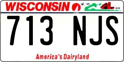 WI license plate 713NJS