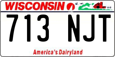 WI license plate 713NJT