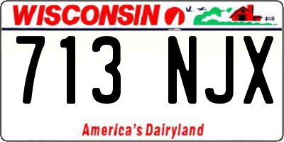 WI license plate 713NJX