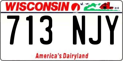 WI license plate 713NJY