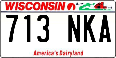 WI license plate 713NKA