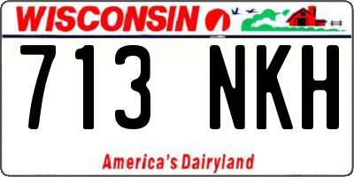 WI license plate 713NKH