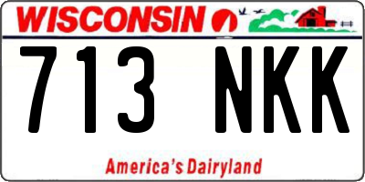 WI license plate 713NKK