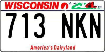 WI license plate 713NKN
