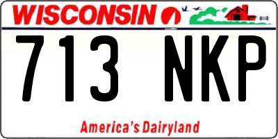 WI license plate 713NKP