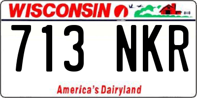 WI license plate 713NKR