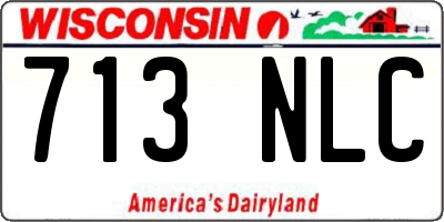 WI license plate 713NLC