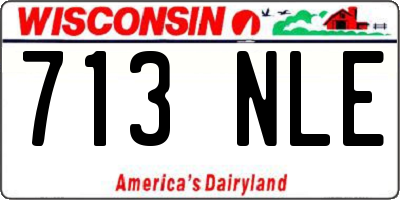 WI license plate 713NLE