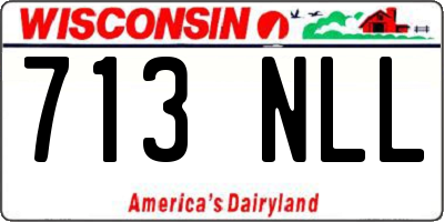 WI license plate 713NLL