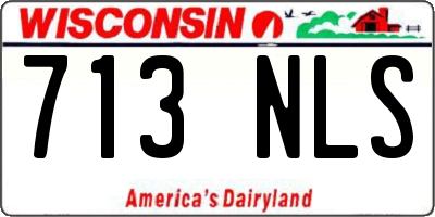 WI license plate 713NLS