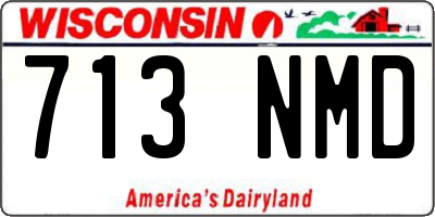 WI license plate 713NMD