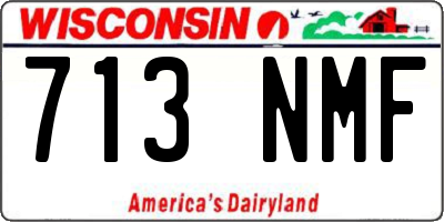 WI license plate 713NMF