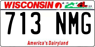 WI license plate 713NMG