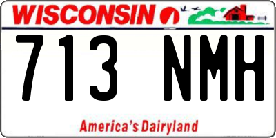 WI license plate 713NMH