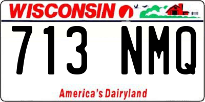 WI license plate 713NMQ