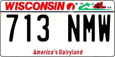 WI license plate 713NMW