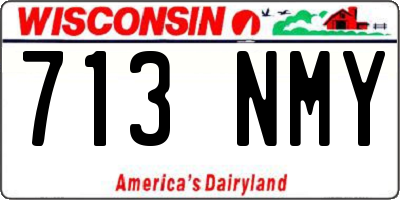 WI license plate 713NMY