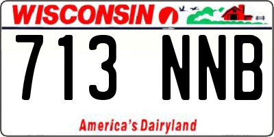 WI license plate 713NNB