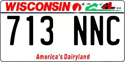 WI license plate 713NNC