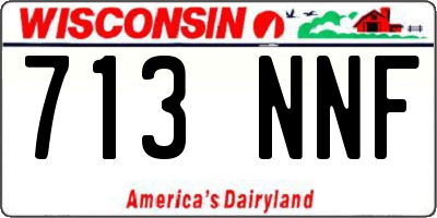 WI license plate 713NNF