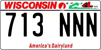 WI license plate 713NNN