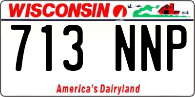 WI license plate 713NNP