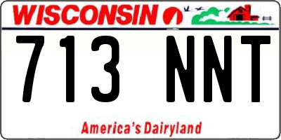 WI license plate 713NNT
