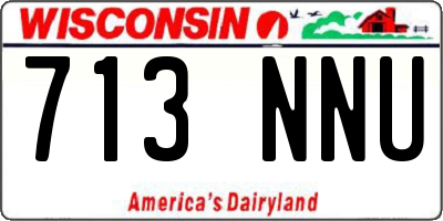 WI license plate 713NNU