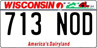 WI license plate 713NOD
