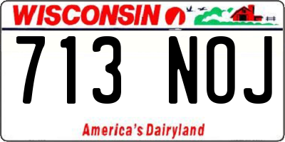 WI license plate 713NOJ