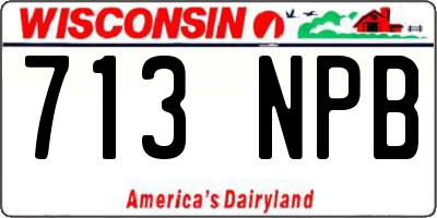WI license plate 713NPB