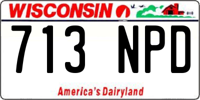 WI license plate 713NPD