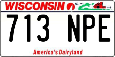 WI license plate 713NPE