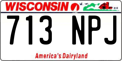 WI license plate 713NPJ