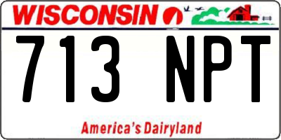 WI license plate 713NPT