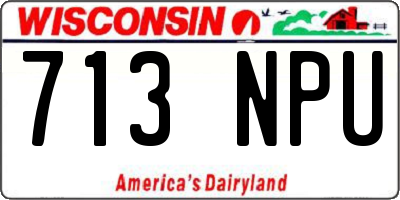 WI license plate 713NPU
