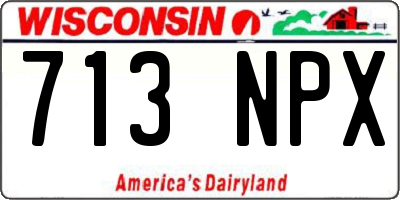 WI license plate 713NPX