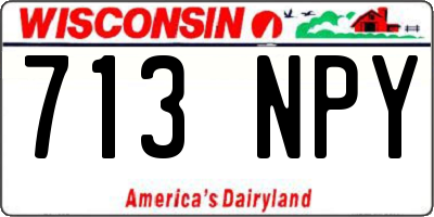 WI license plate 713NPY