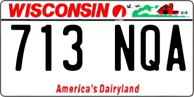 WI license plate 713NQA