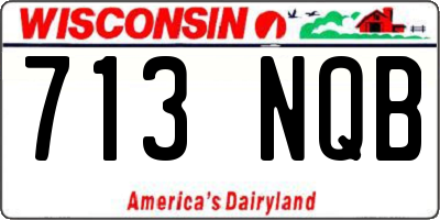 WI license plate 713NQB