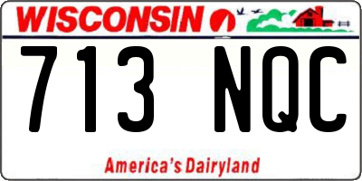 WI license plate 713NQC