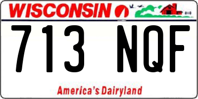 WI license plate 713NQF