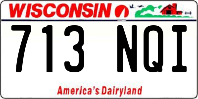 WI license plate 713NQI