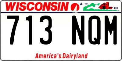 WI license plate 713NQM